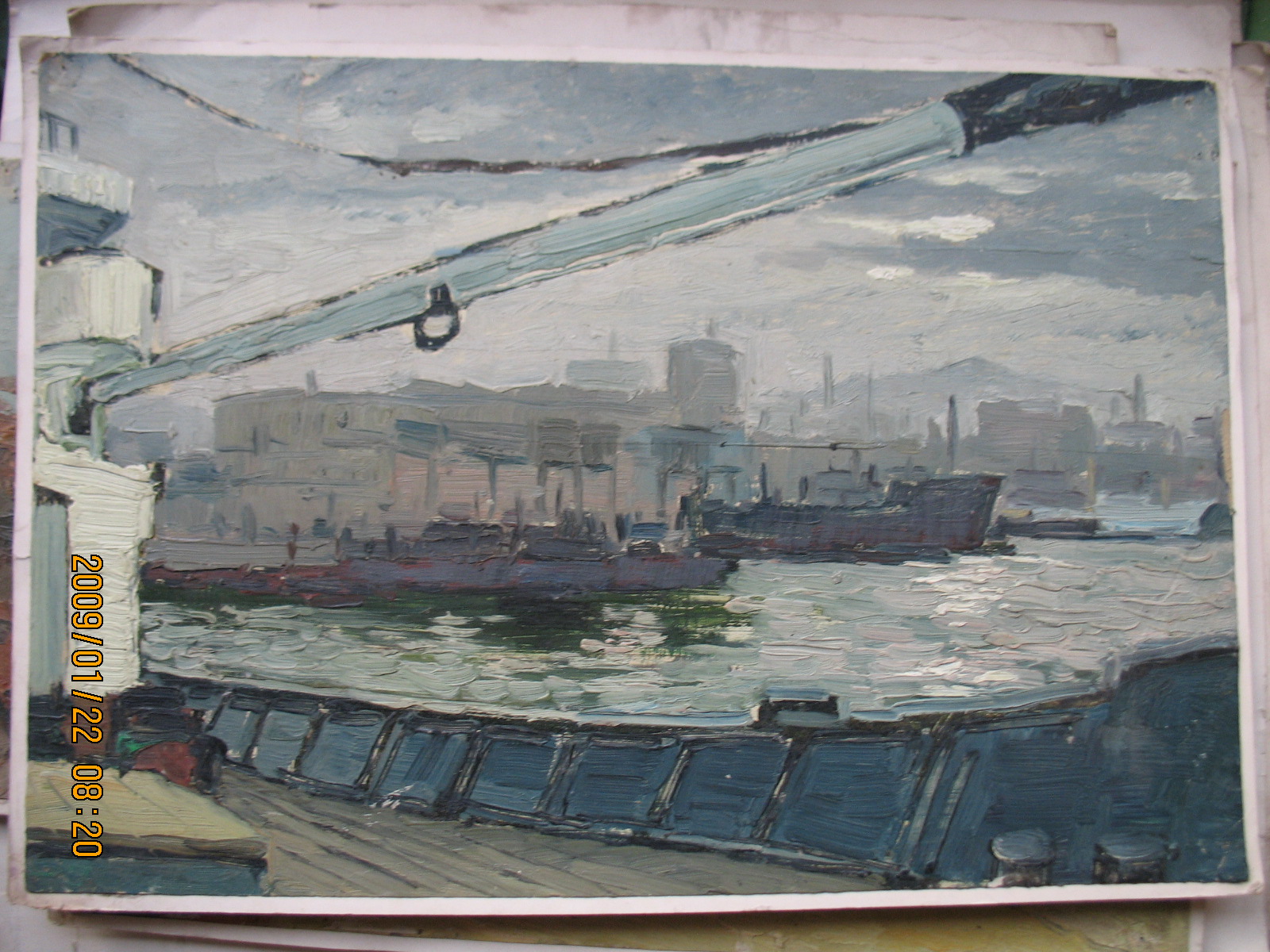 烟台雕塑之船上