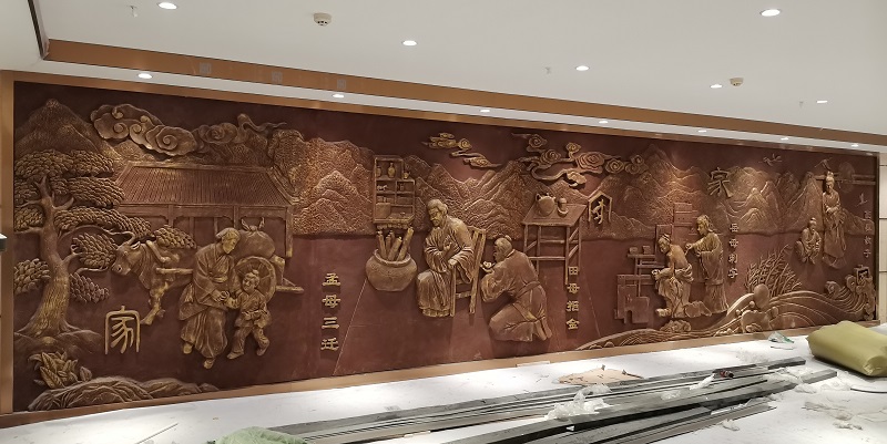 烟台崆峒岛社区展览馆玻璃钢浮雕